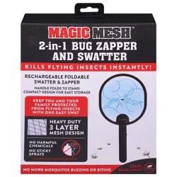 Magic Mesh 2-in-1 Rechargeable Foldable Bug Zapper and Swatter 1 ea