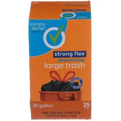 Simply Done Strong Flex Drawstring Large Trash Bags