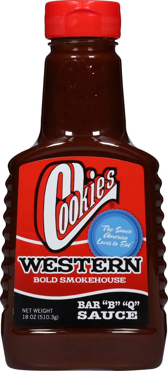slide 11 of 14, Cookies Western Bold Smokehouse Bar B Q Sauce 18 oz, 18 oz