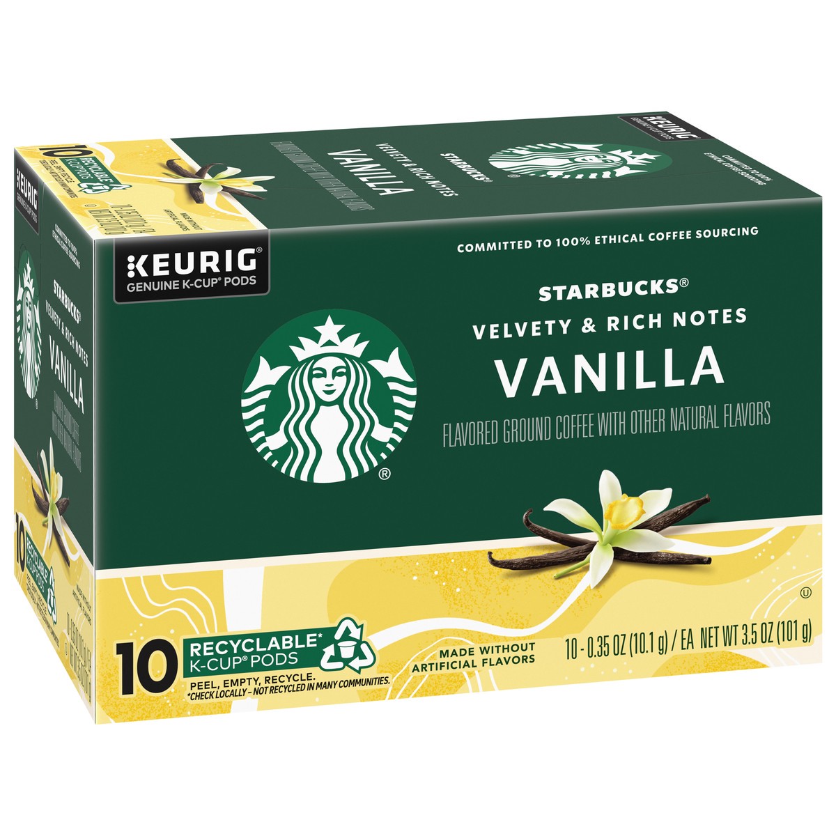 slide 6 of 8, Starbucks K-Cup Pods Ground Vanilla Flavored Coffee 10 - 0.35 oz Pods, 10 ct