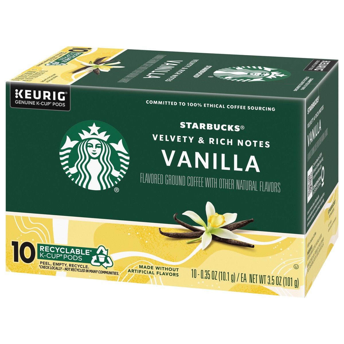 slide 3 of 8, Starbucks K-Cup Pods Ground Vanilla Flavored Coffee 10 - 0.35 oz Pods, 10 ct