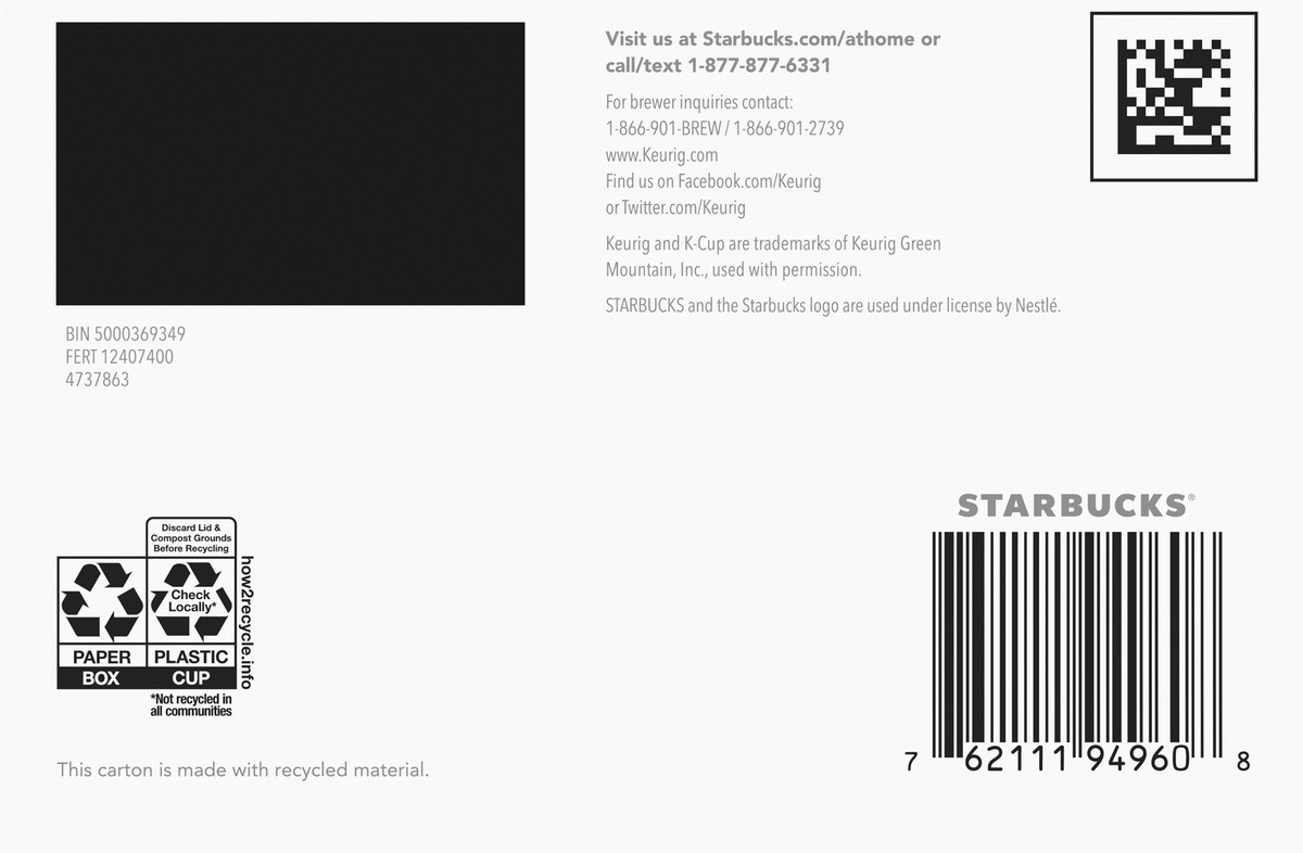 slide 2 of 8, Starbucks K-Cup Pods Ground Vanilla Flavored Coffee 10 - 0.35 oz Pods, 10 ct