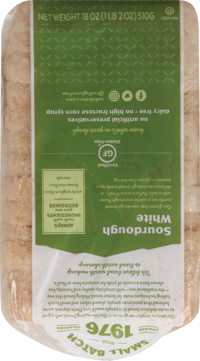 slide 8 of 9, Rudi's Sourdough White Bread 18 oz Loaf, 18 oz