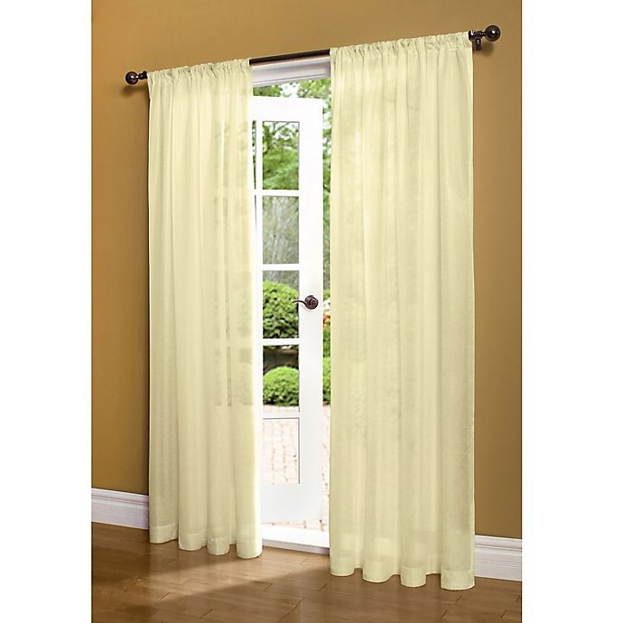 slide 1 of 1, Commonwealth Home Fashions Weathershield Rod Pocket Window Curtain Panel - Ivory, 72 in