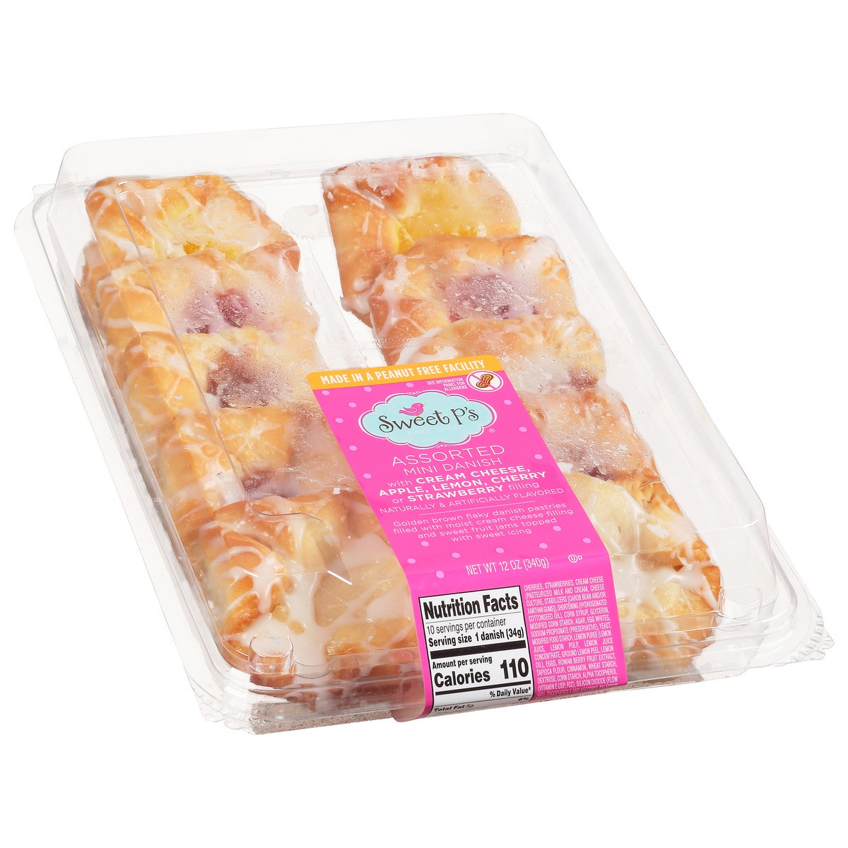 slide 7 of 9, Sweet P's Bake Shop Assorted Danish Mini 12 oz, 12 oz