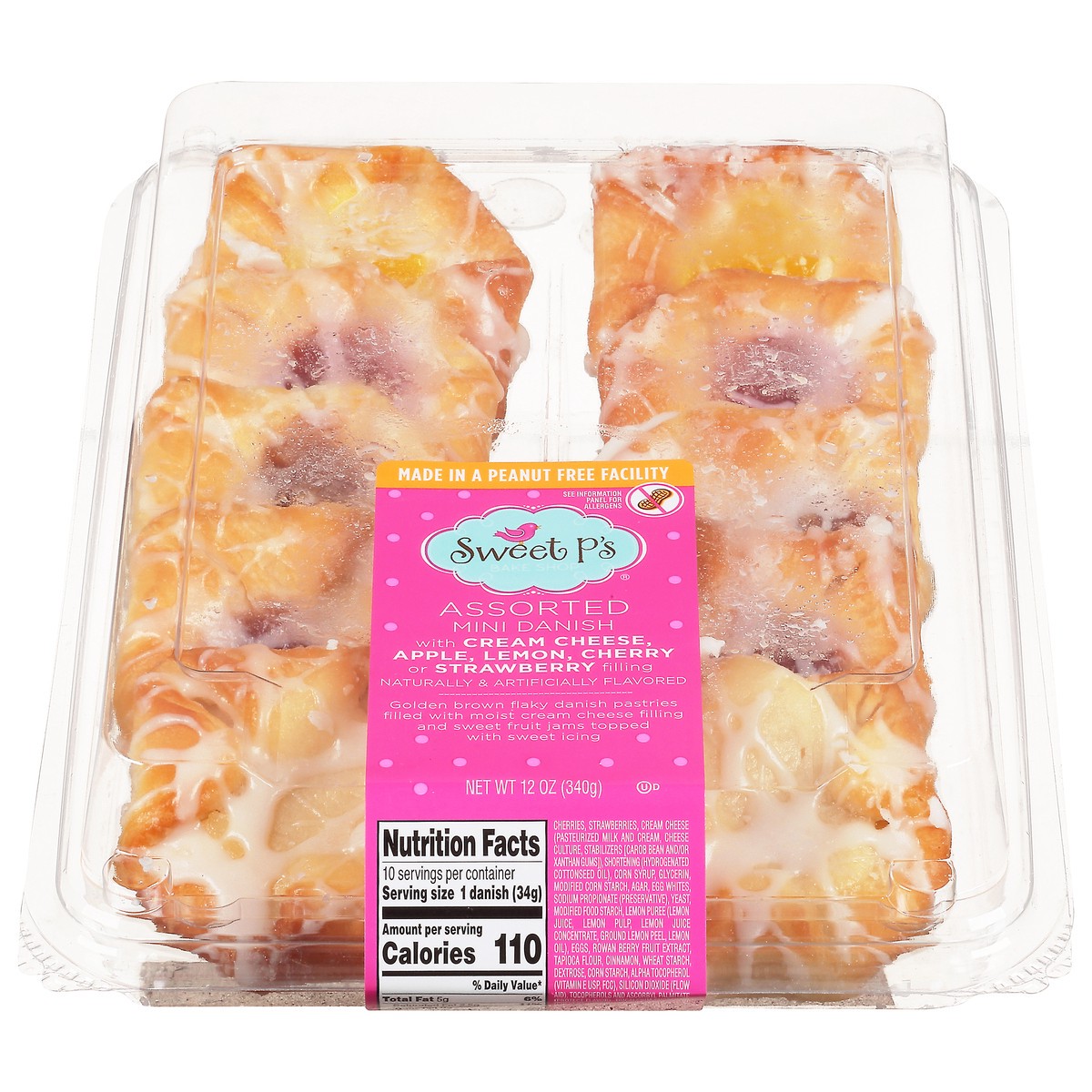 slide 1 of 9, Sweet P's Bake Shop Assorted Danish Mini 12 oz, 12 oz