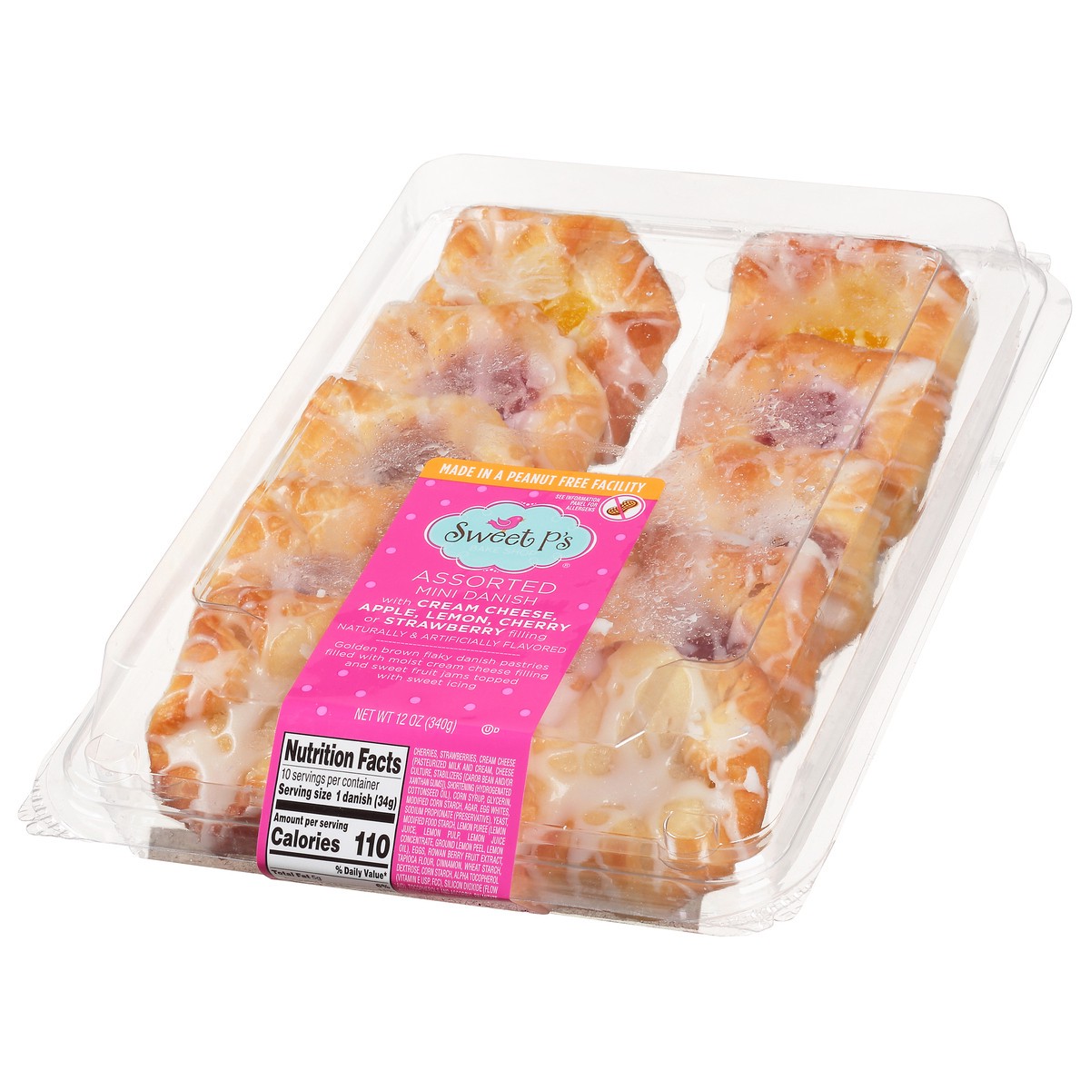 slide 4 of 9, Sweet P's Bake Shop Assorted Danish Mini 12 oz, 12 oz