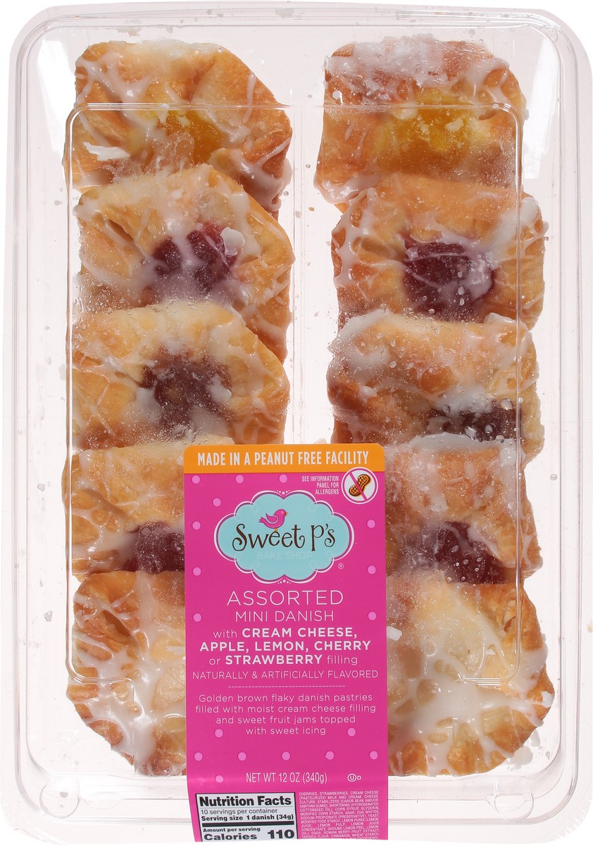 slide 6 of 9, Sweet P's Bake Shop Assorted Danish Mini 12 oz, 12 oz