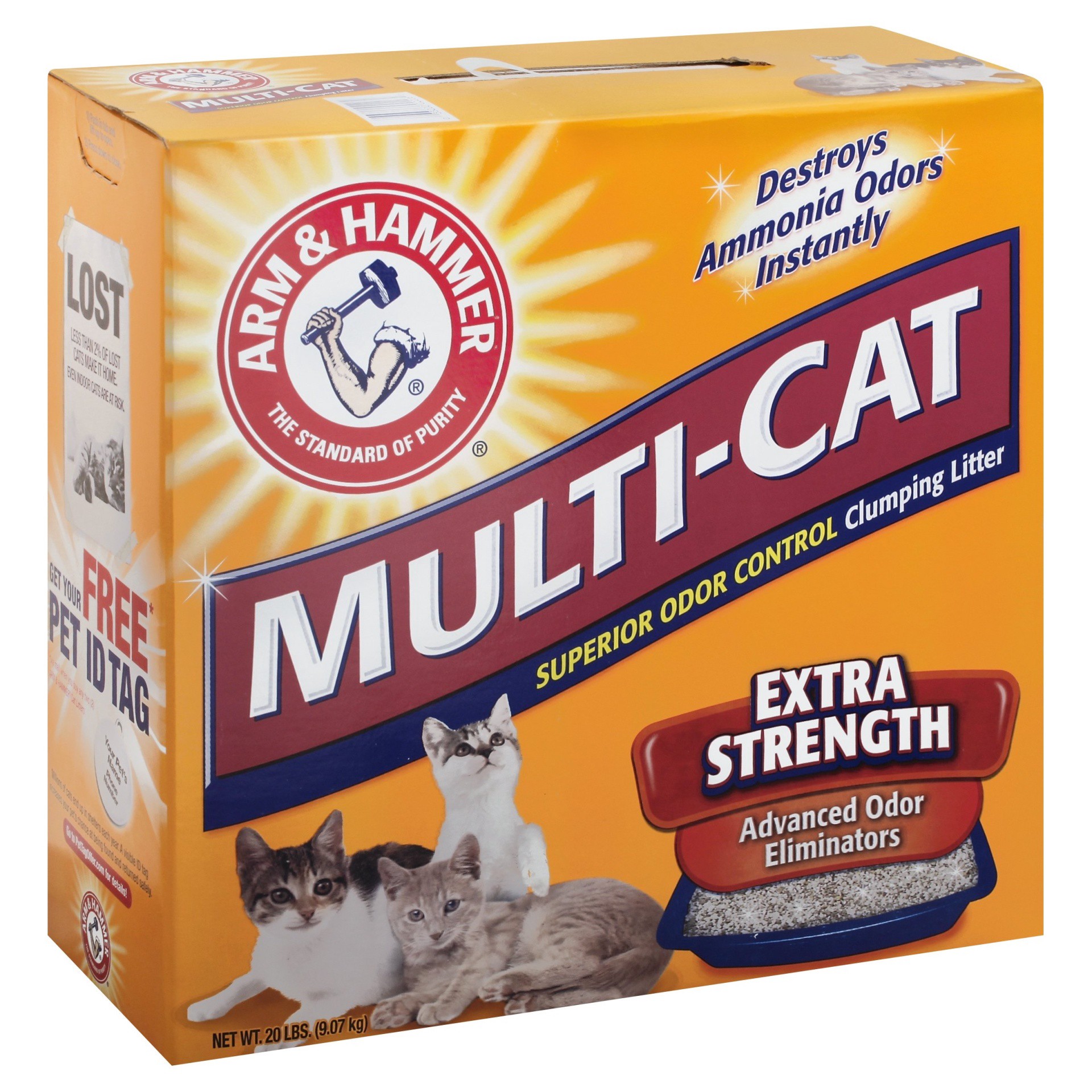 slide 1 of 5, ARM & HAMMER Multi-Cat Clumping Litter, Scented, 20 lb, 20 lb