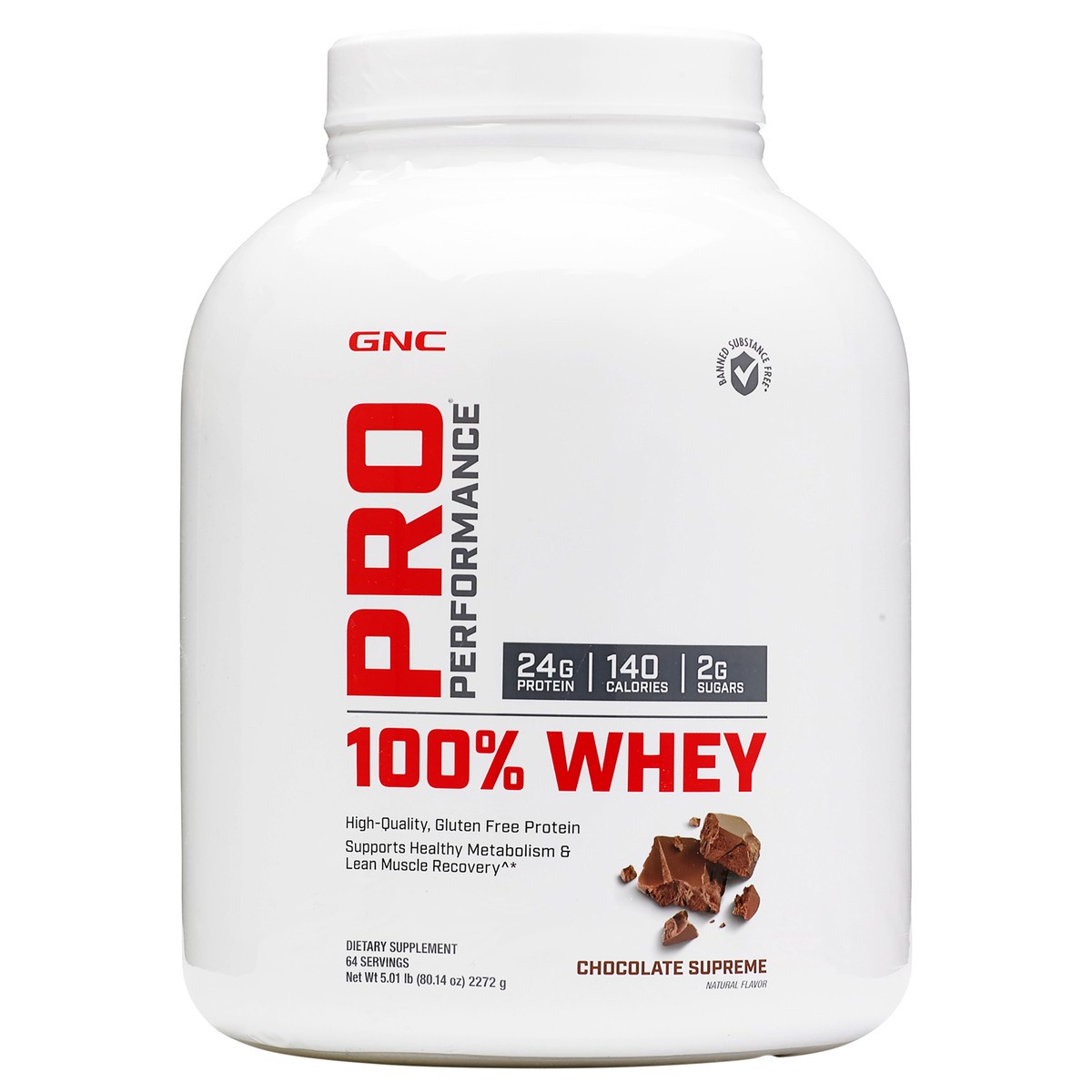 slide 4 of 8, GNC Pro Performance 100% Whey - Chocolate Supreme, 1 ct