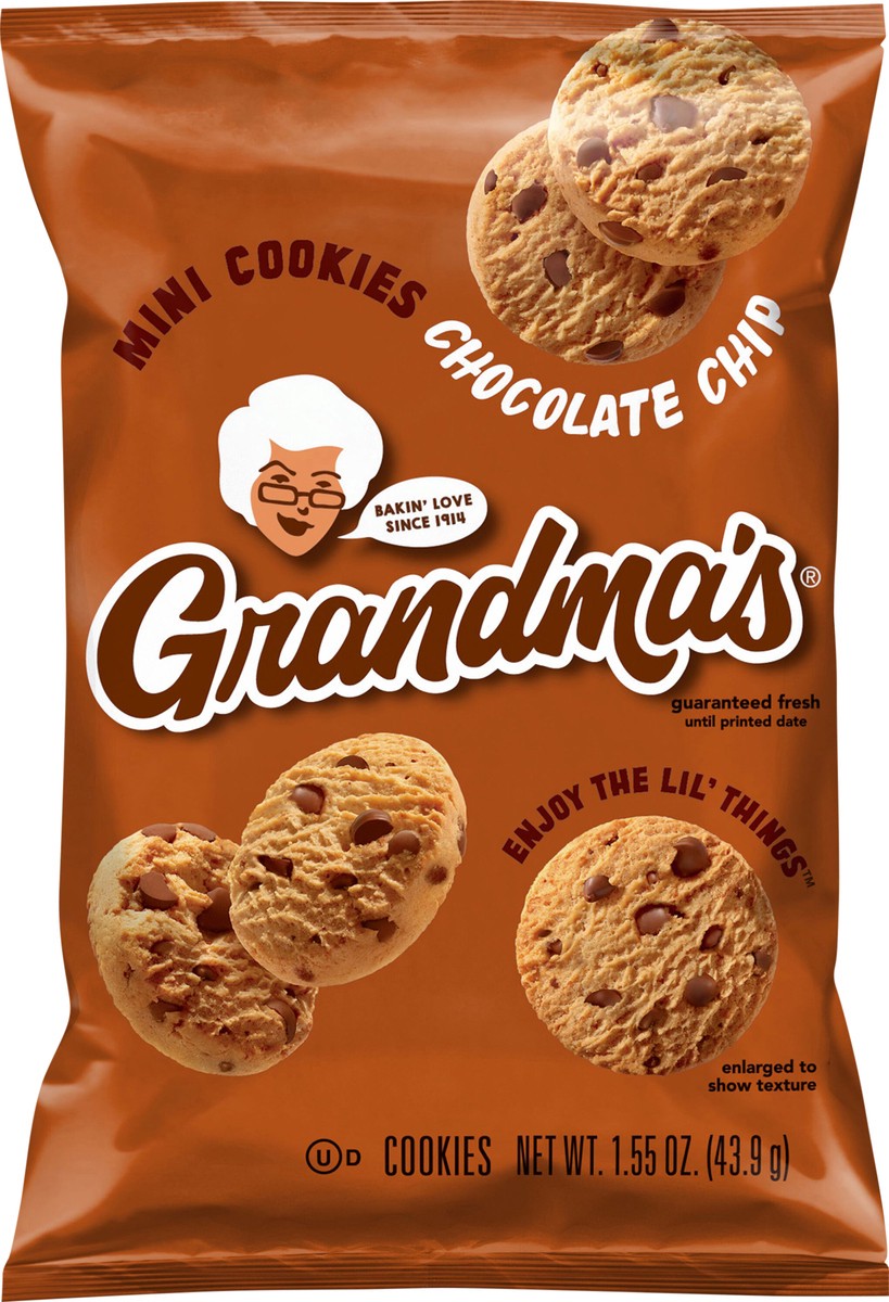 slide 2 of 9, Grandma's Cookies Mini Chocolate Chip 1.55 Oz, 1.55 oz