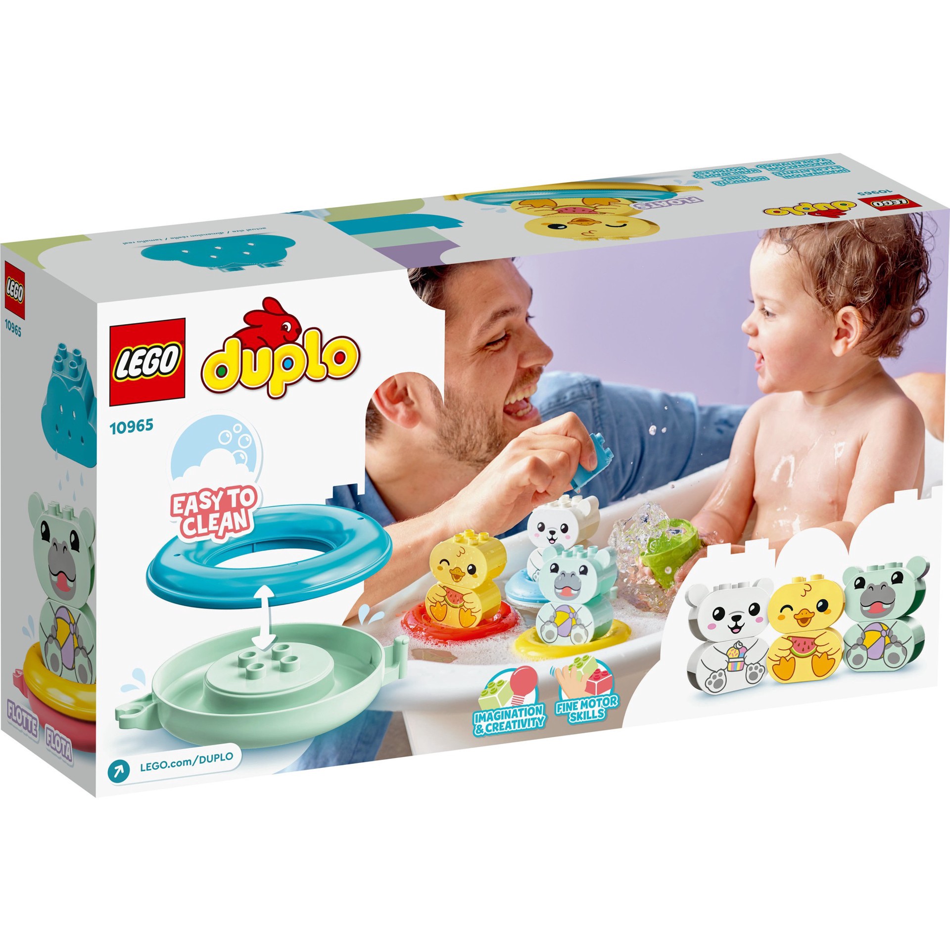 slide 7 of 11, LEGO DUPLO Bath Time Fun: Floating Animal Train Baby Toy 10965, 1 ct