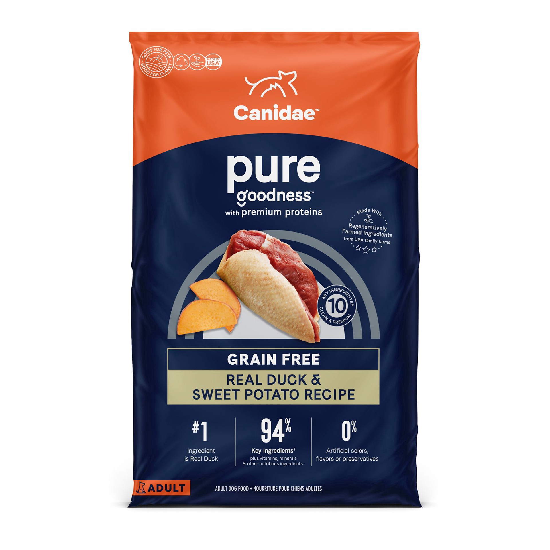 slide 1 of 1, CANIDAE Pure Sky Formula with Fresh Duck Dry Dog Food, 24 lb
