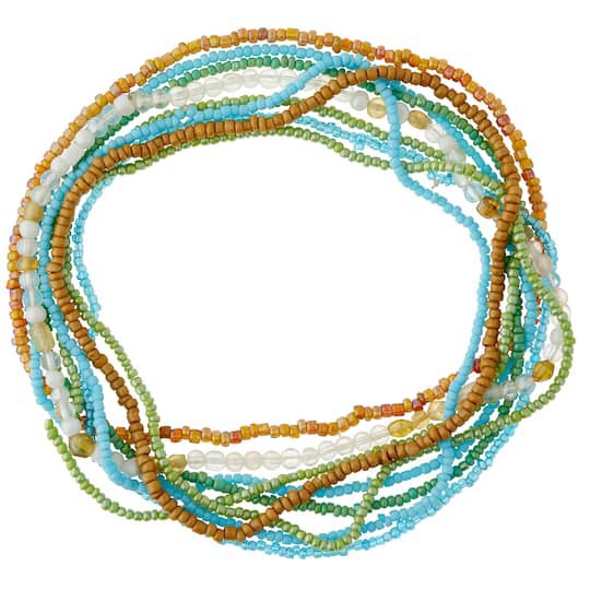 slide 1 of 3, Multicolor Glass Mix Beads By Bead Landing, 5 mm