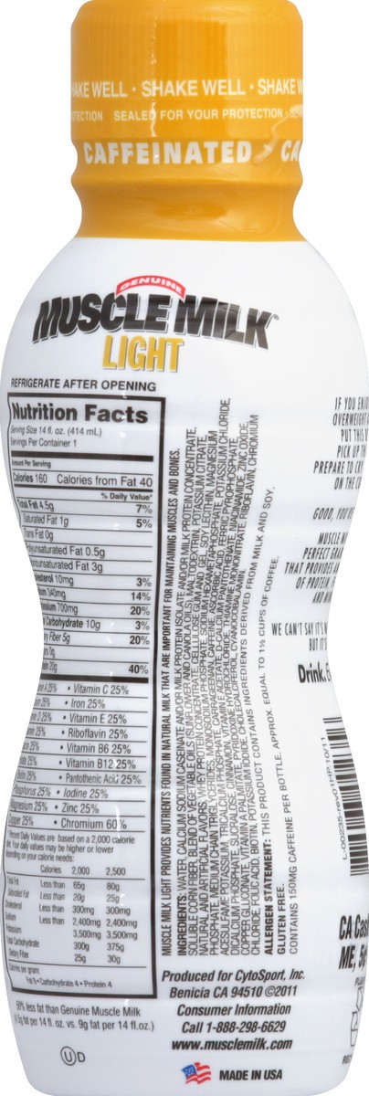 slide 2 of 5, Muscle Milk Protein Nutrition Shake 14 oz, 14 oz