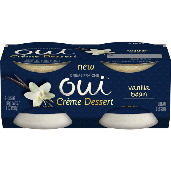 slide 1 of 1, Yoplait Oui Creme Desserts Vanilla Bean, 2 ct; 3.5 oz
