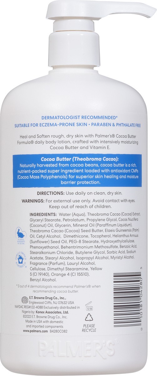 slide 6 of 9, Palmer's Value Size Cocoa Butter Formula Daily Skin Therapy Body Lotion Value Size 33.8 fl oz, 1 liter