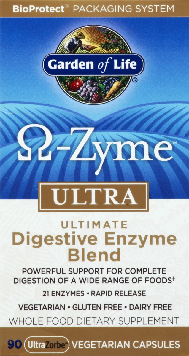 slide 1 of 13, Garden of Life Omega-Zyem Ultra Ultimate Vegetarian Capsules Digestive Enzyme Blend 90 ea, 90 ct