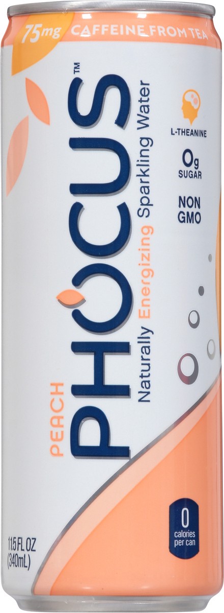 slide 6 of 9, Phocus Peach Sparkling Water, 11.5 fl oz