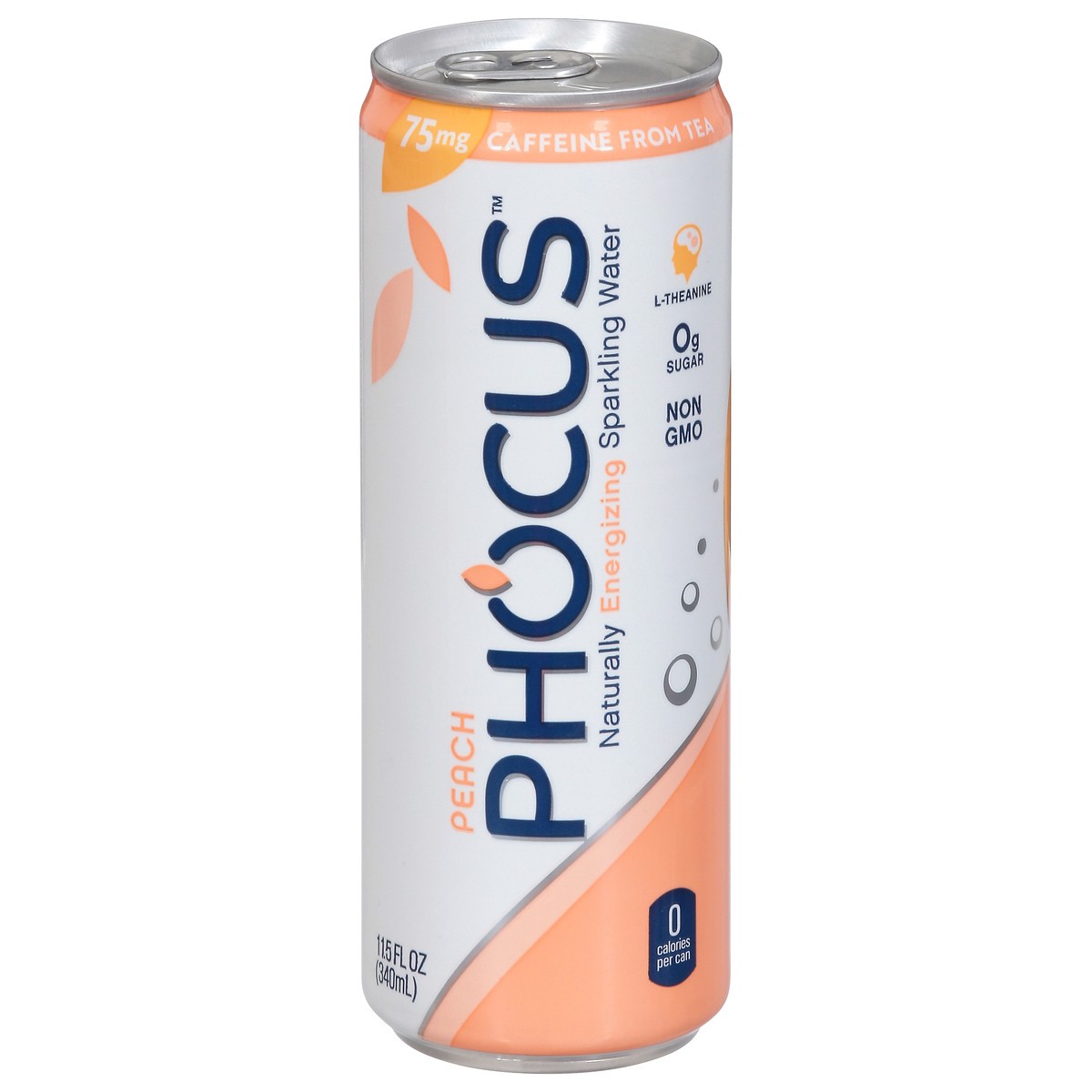 slide 1 of 9, Phocus Peach Sparkling Water, 11.5 fl oz