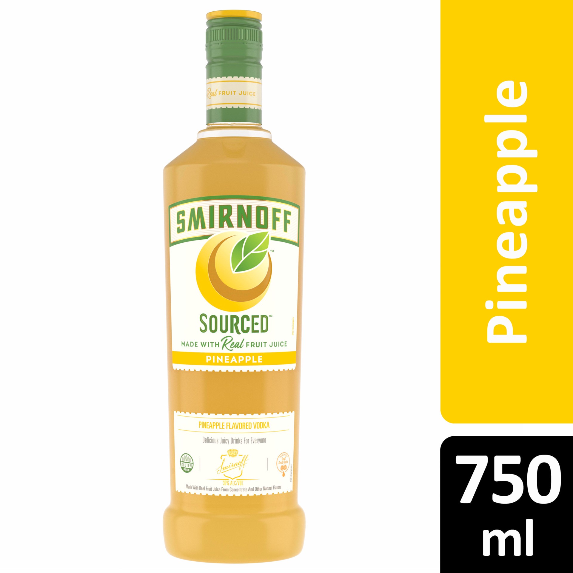 slide 3 of 10, Smirnoff Sourced Pineapple Vodka, 750 ml