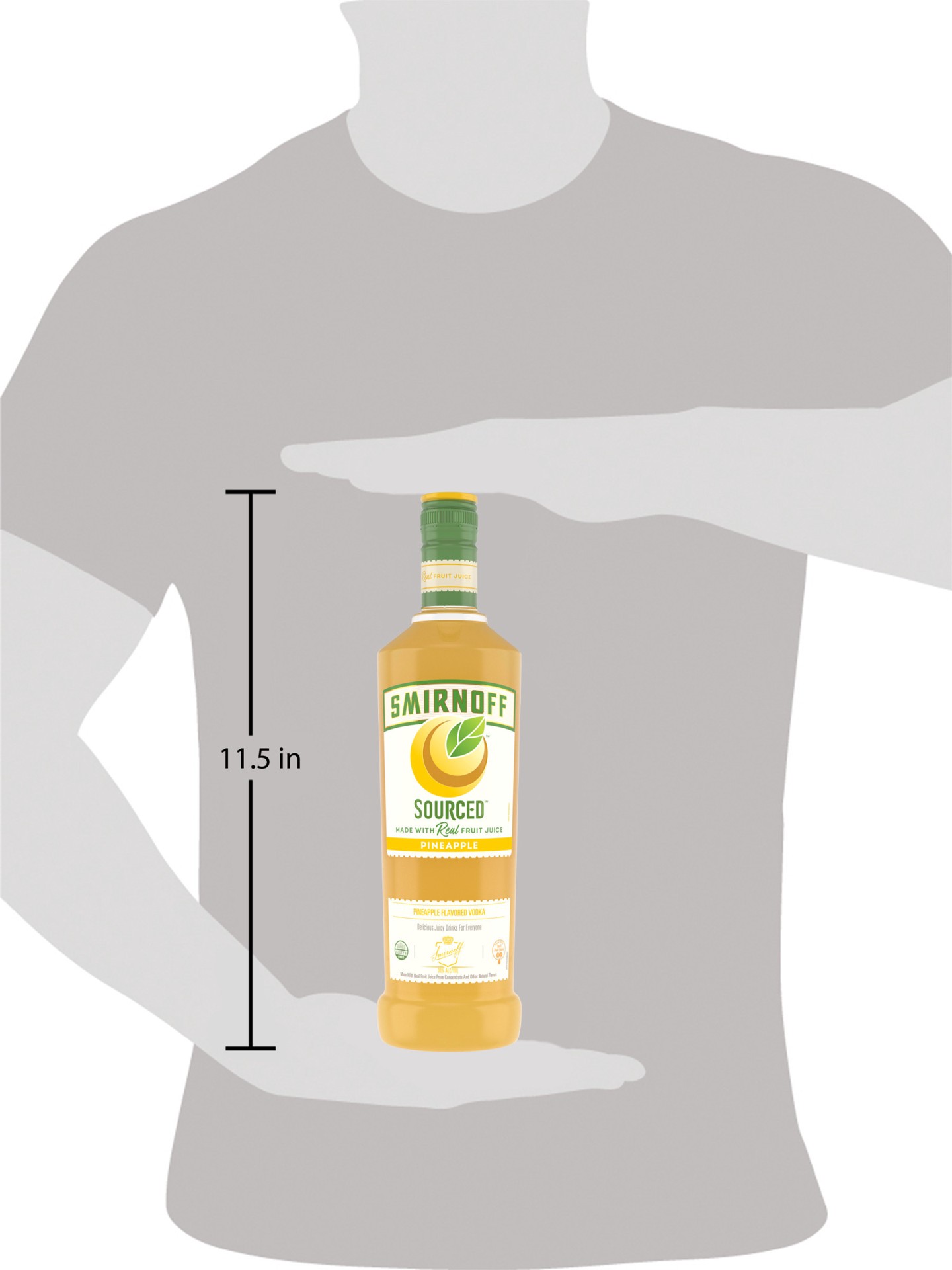 slide 9 of 10, Smirnoff Sourced Pineapple Vodka, 750 ml