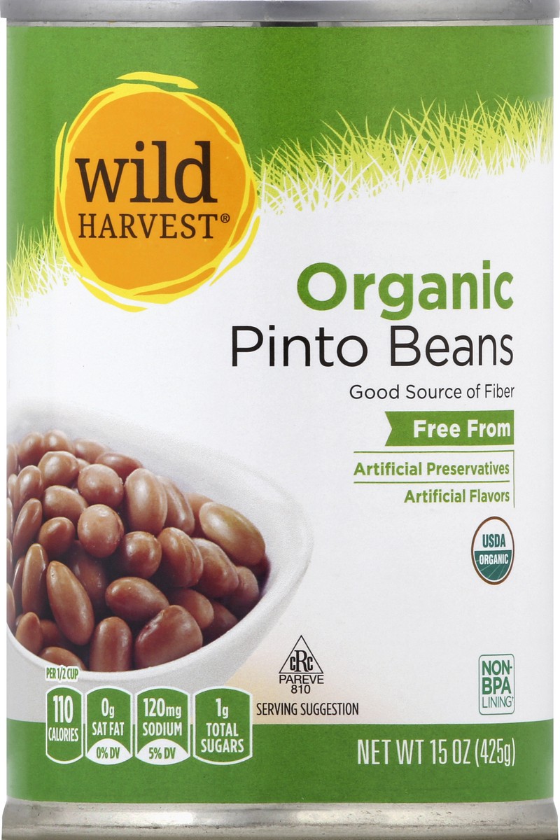 slide 1 of 8, Wild Harvest Organic Pinto Beans, 15 oz