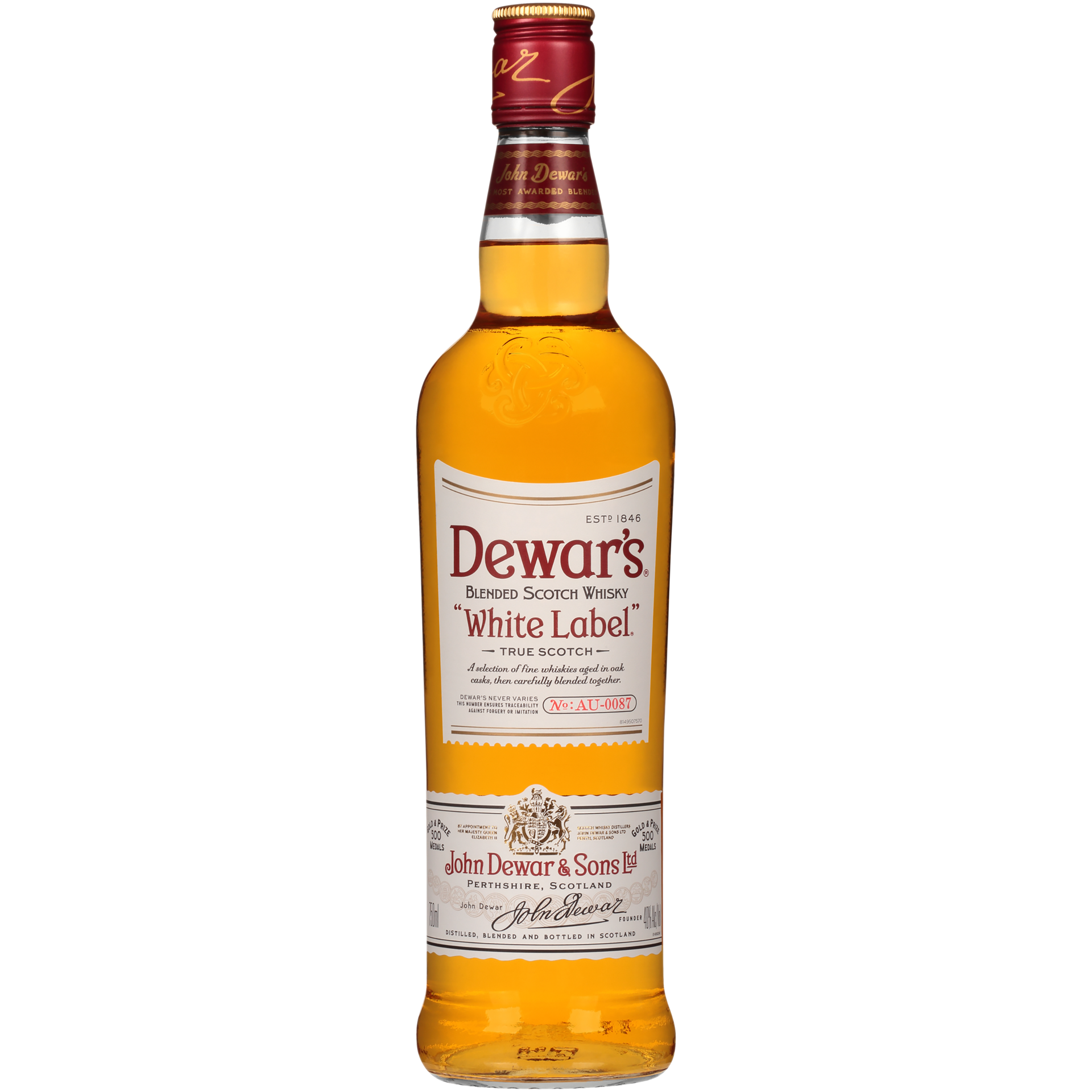 slide 3 of 5, Dewar'S White Label Blended Scotch Whisky 40% 75Cl/750Ml, 750 ml