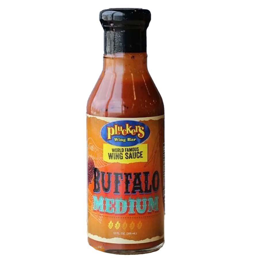 slide 1 of 1, Pluckers Wing Sauce - Buffalo Medium, 12 oz