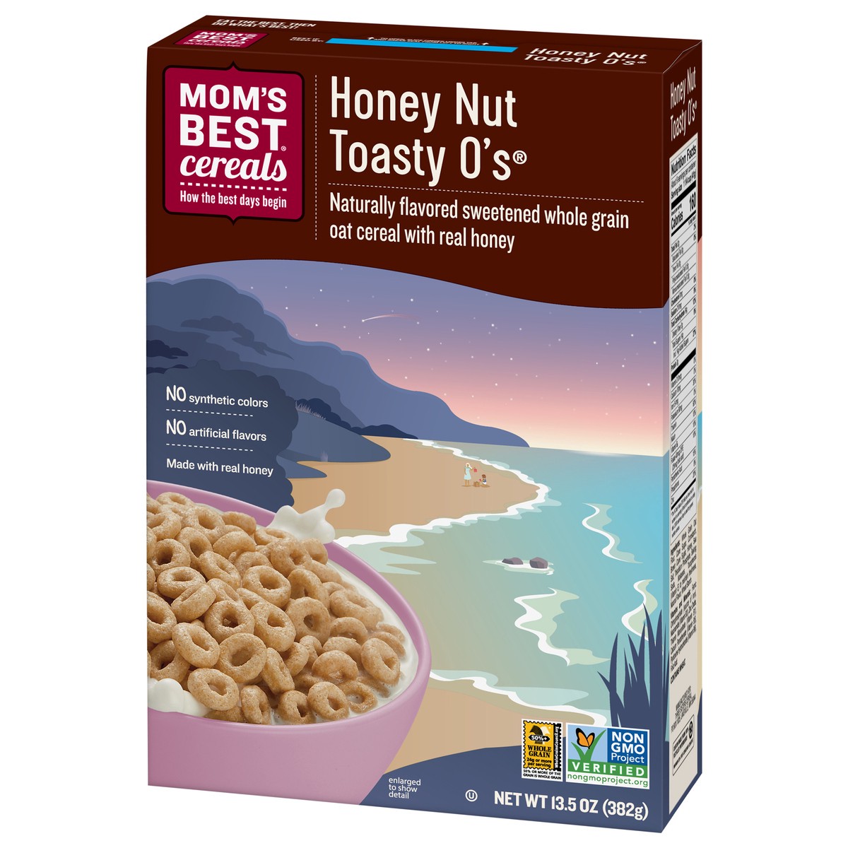 slide 8 of 8, MOM's Best Cereals Mom's Best Honey Nut Toasty O's Breakfast Cereal, 13.5 OZ Box, 13.5 oz