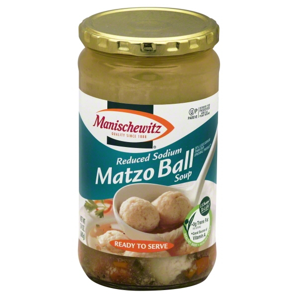 slide 1 of 1, Manischewitz Reduced Sodium Matzo Ball Soup, 24 oz