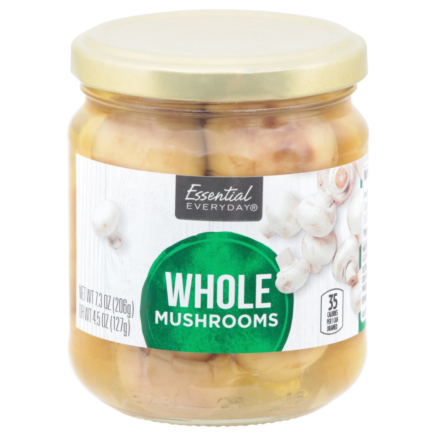 slide 1 of 1, Essential Everyday Esdy Mushrooms Whole Jar, 4.5 oz