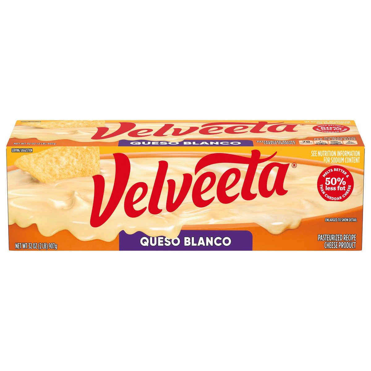 slide 1 of 9, Velveeta Queso Blanco Pasteurized Recipe Cheese Product, 32 oz Block, 32 oz