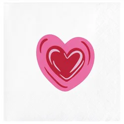Holiday Home Valentine Heart Paper Napkins