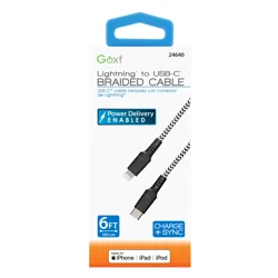 Goxt 6Ft Braided Usb-C To Lightning Cabl