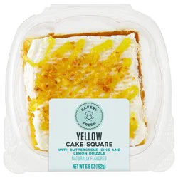 Bakery Fresh 1 Layer Lemon Cake Square