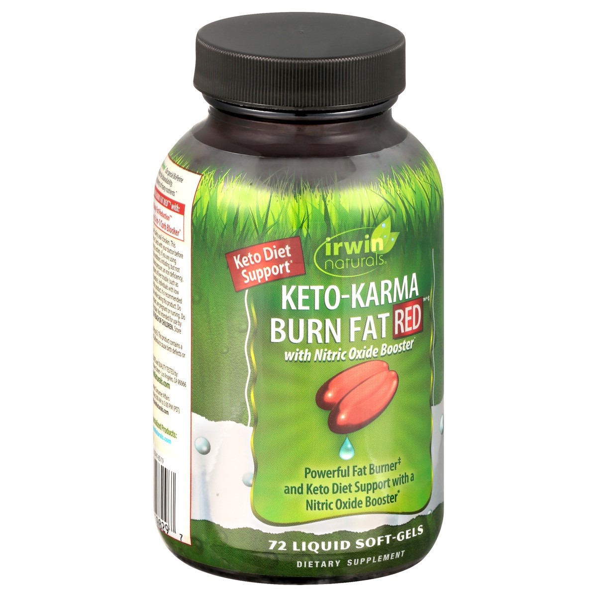 slide 2 of 9, Irwin Naturals Liquid Soft-Gels Red Keto-Karma Burn Fat 72 ea, 72 ct