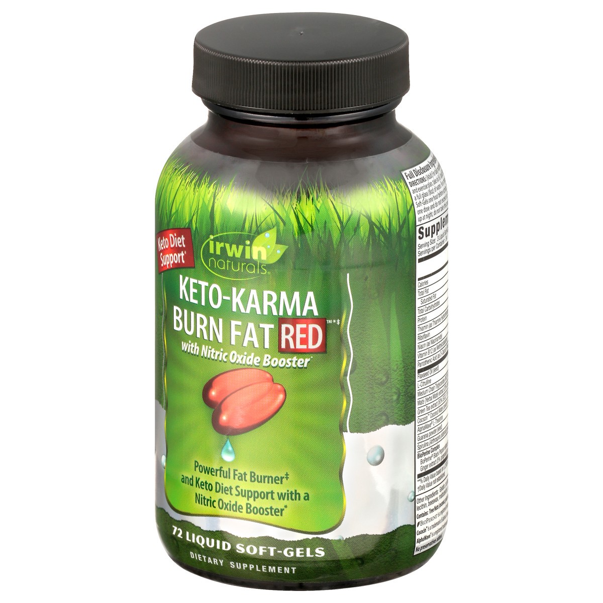 slide 3 of 9, Irwin Naturals Liquid Soft-Gels Red Keto-Karma Burn Fat 72 ea, 72 ct