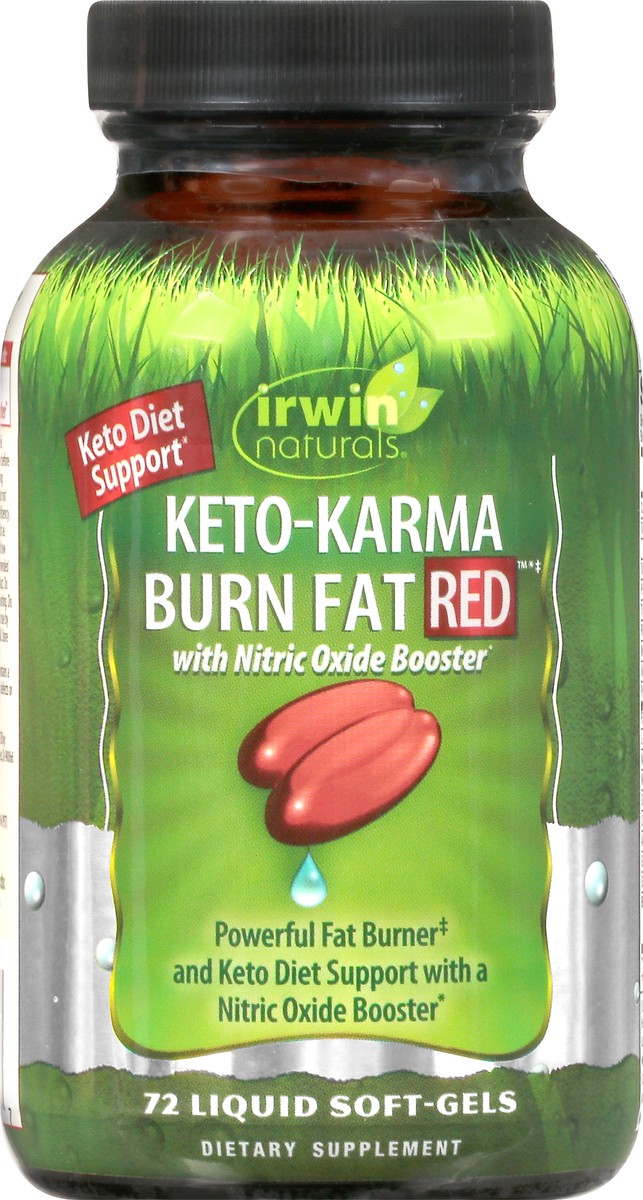 slide 6 of 9, Irwin Naturals Liquid Soft-Gels Red Keto-Karma Burn Fat 72 ea, 72 ct