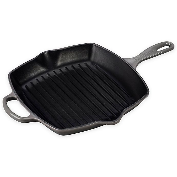 slide 1 of 1, Le Creuset Signature Square Skillet Grill - Oyster, 10.25 in