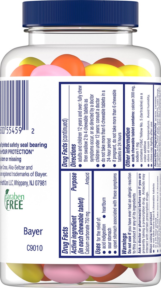 slide 8 of 8, Alka-Seltzer Antacid Fruit Chews, 60 ct