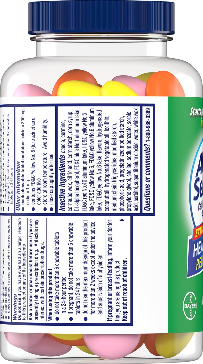 slide 7 of 8, Alka-Seltzer Antacid Fruit Chews, 60 ct