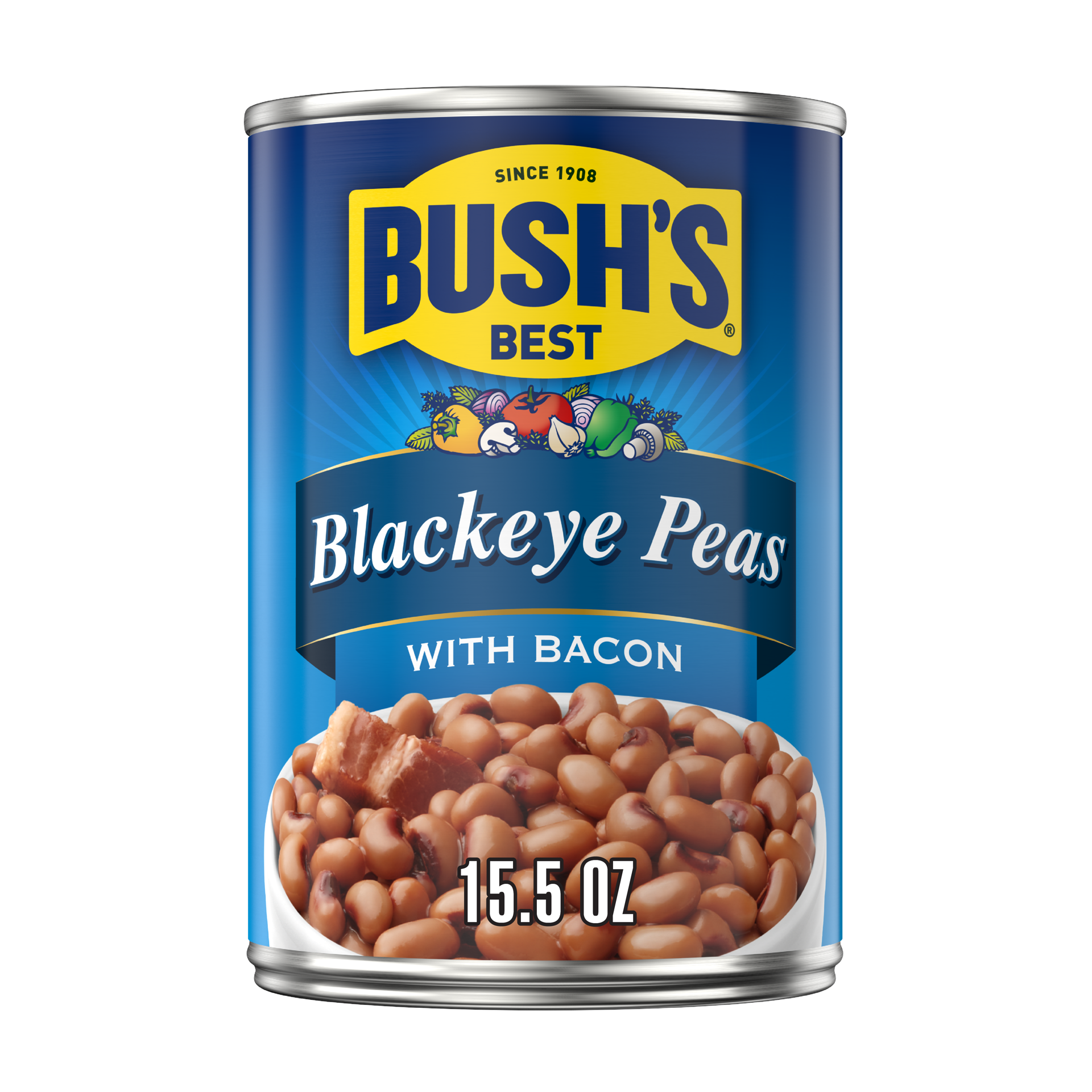 slide 1 of 8, Bush's Best Bush's Blackeye Peas with Bacon 15.5 oz, 15.5 oz