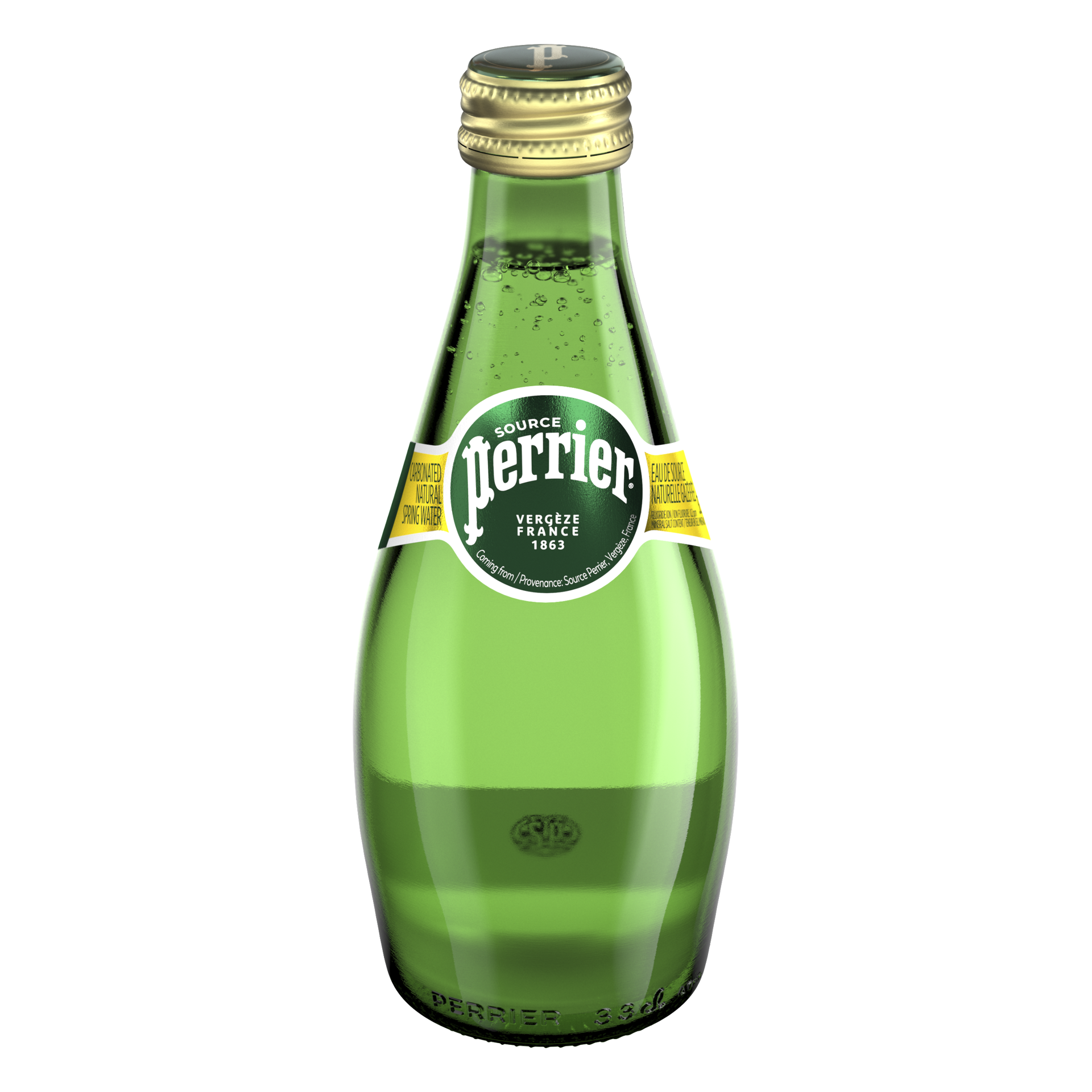 slide 1 of 5, Perrier Carbonated Mineral Water, Glass - 11.15 oz, 11.15 oz