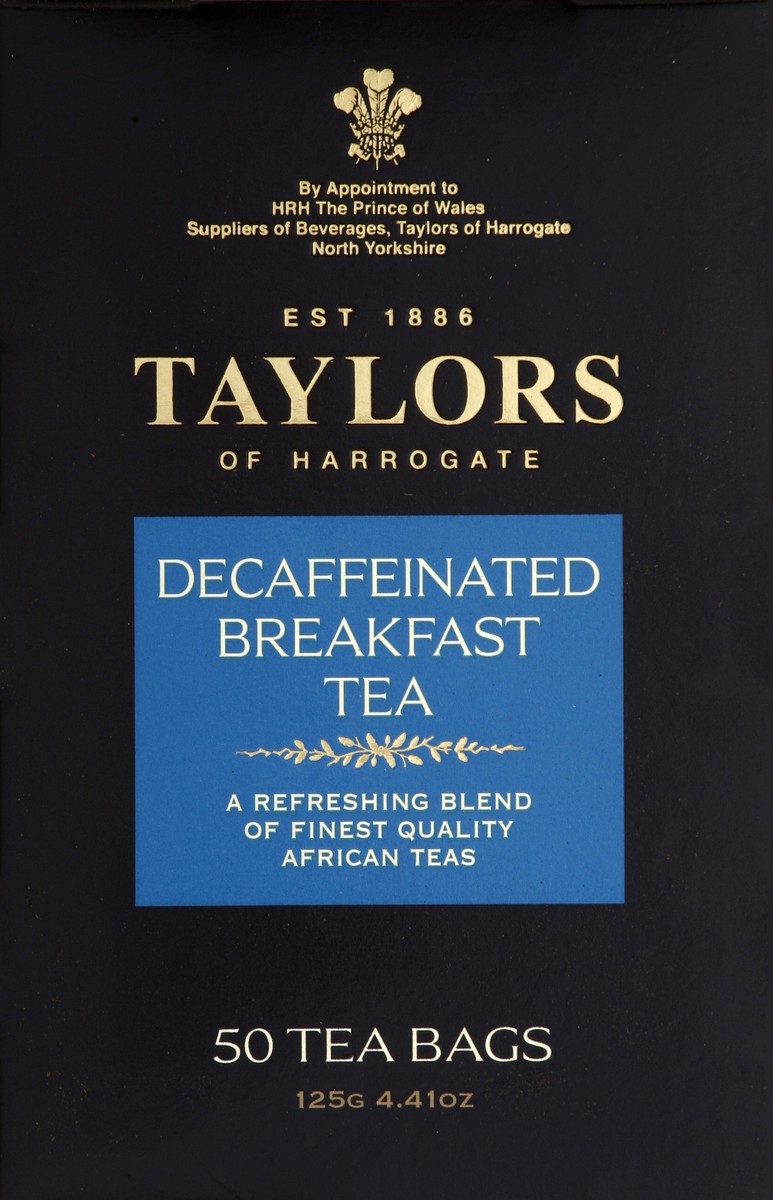 slide 4 of 5, Taylors Of Harrogate Decaf Breakfast Tea, 50 ct