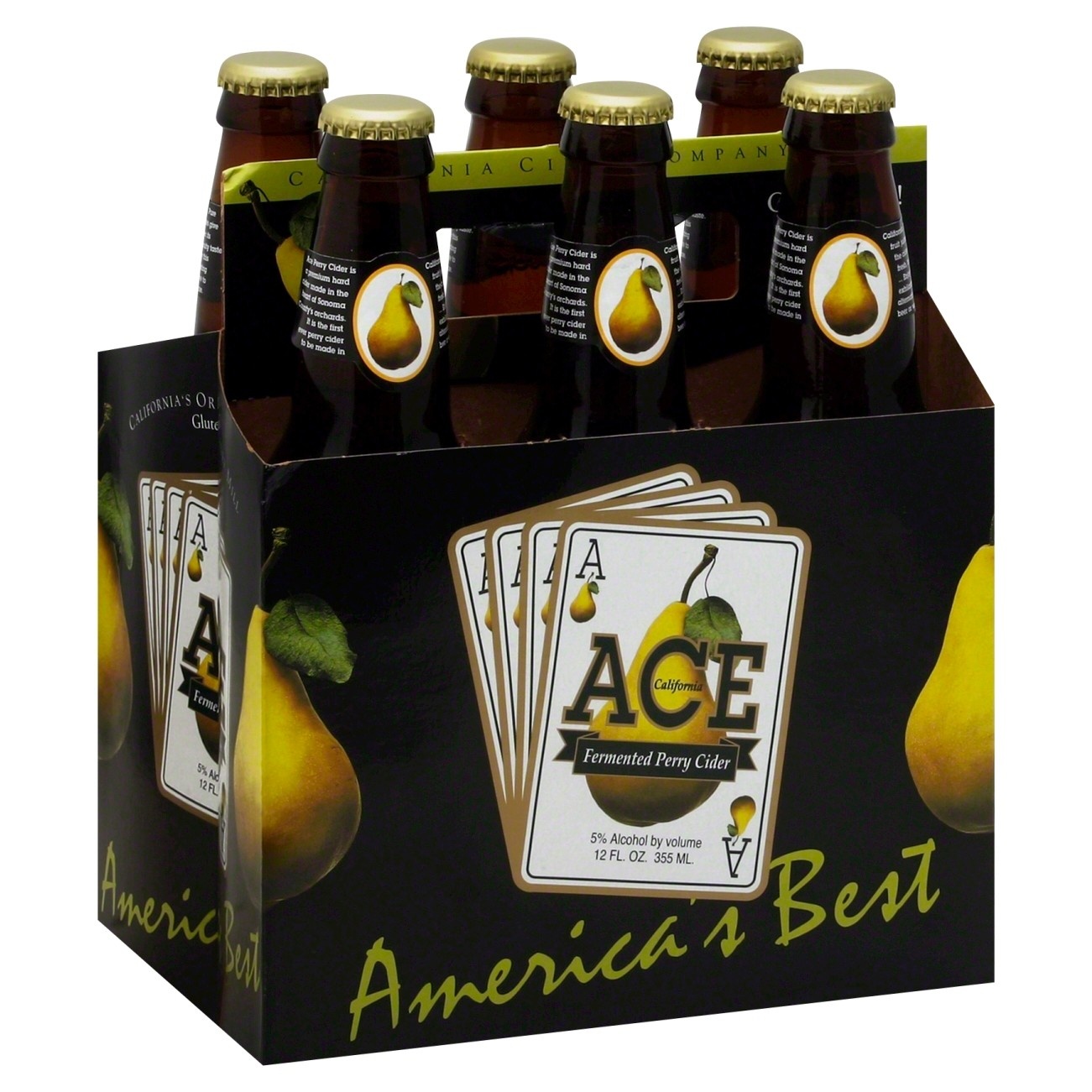 slide 1 of 1, Ace Cider Premium Craft Perry Bottles, 6 ct; 12 fl oz