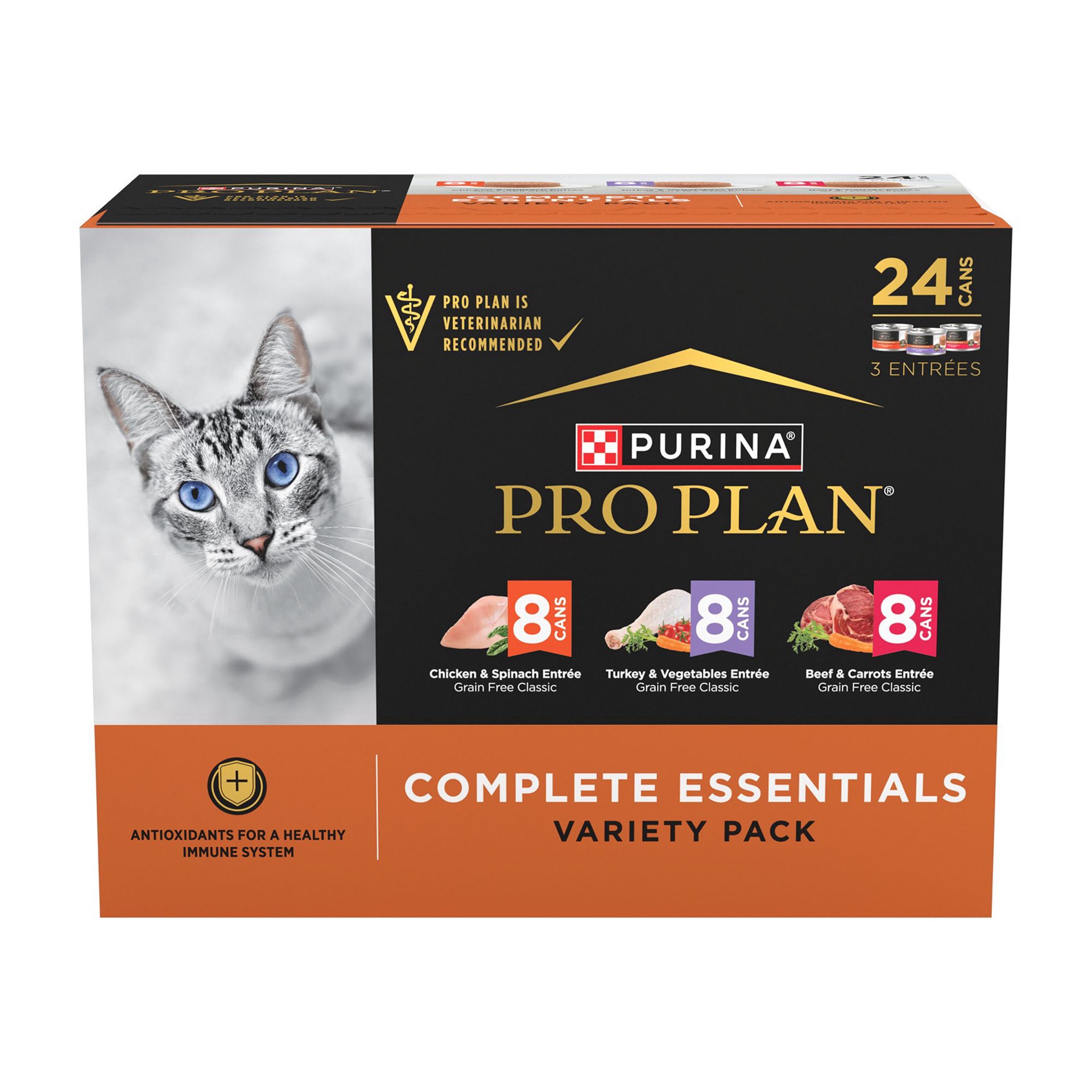 slide 1 of 1, Purina Pro Plan Complete Essentials Adult Variety Pack - Pate, 24 Ct, 24 ct