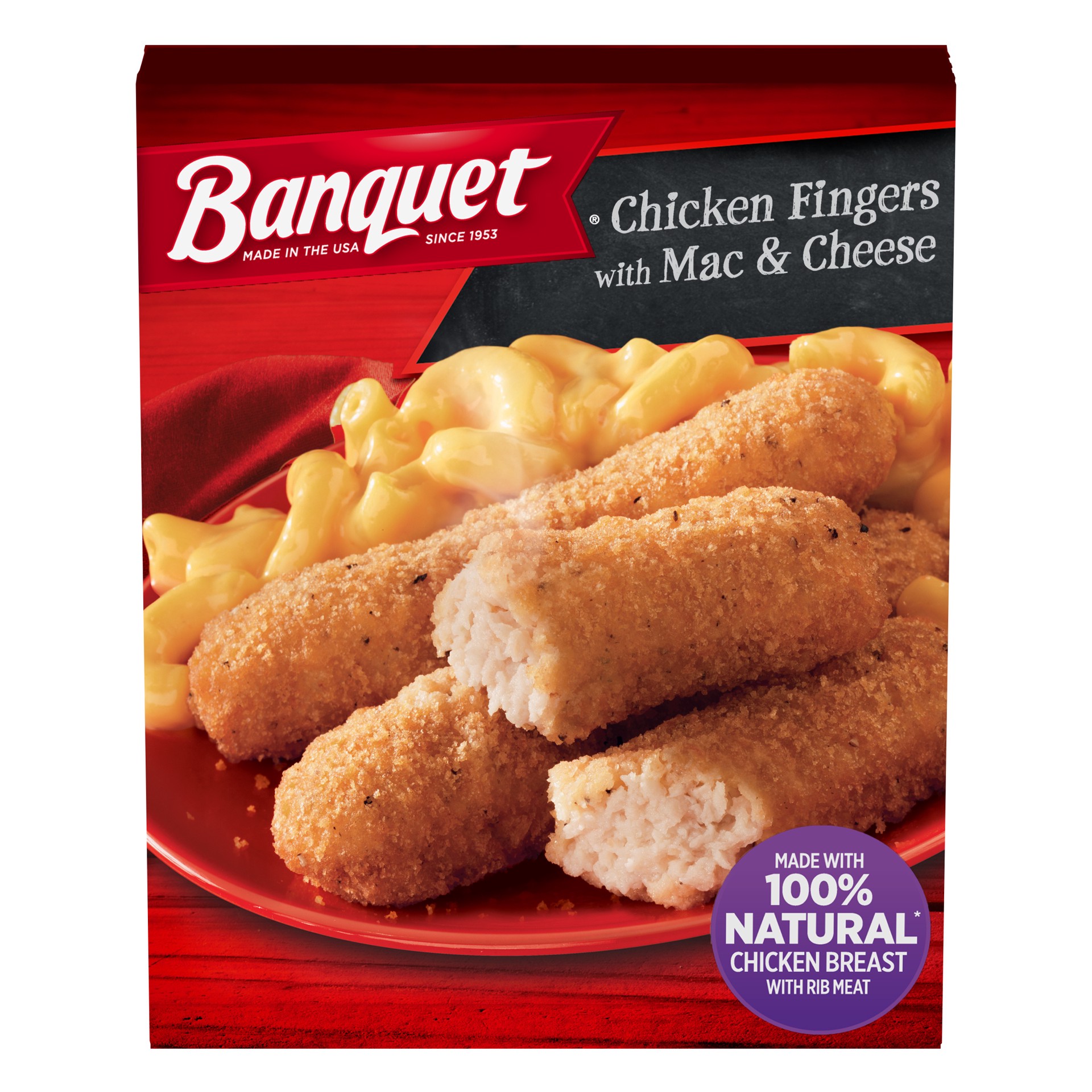 slide 1 of 5, Banquet Basic Chicken Fingers Frozen Single Serve Meal, 6.5 Ounce, 7.1 oz
