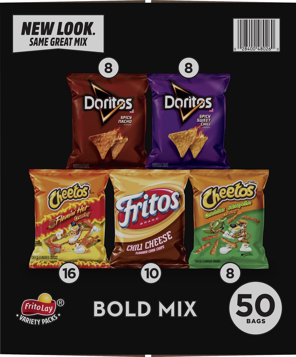 slide 12 of 12, Frito-Lay Variety Packs Bold Mix Snacks 50 ea, 50 ct