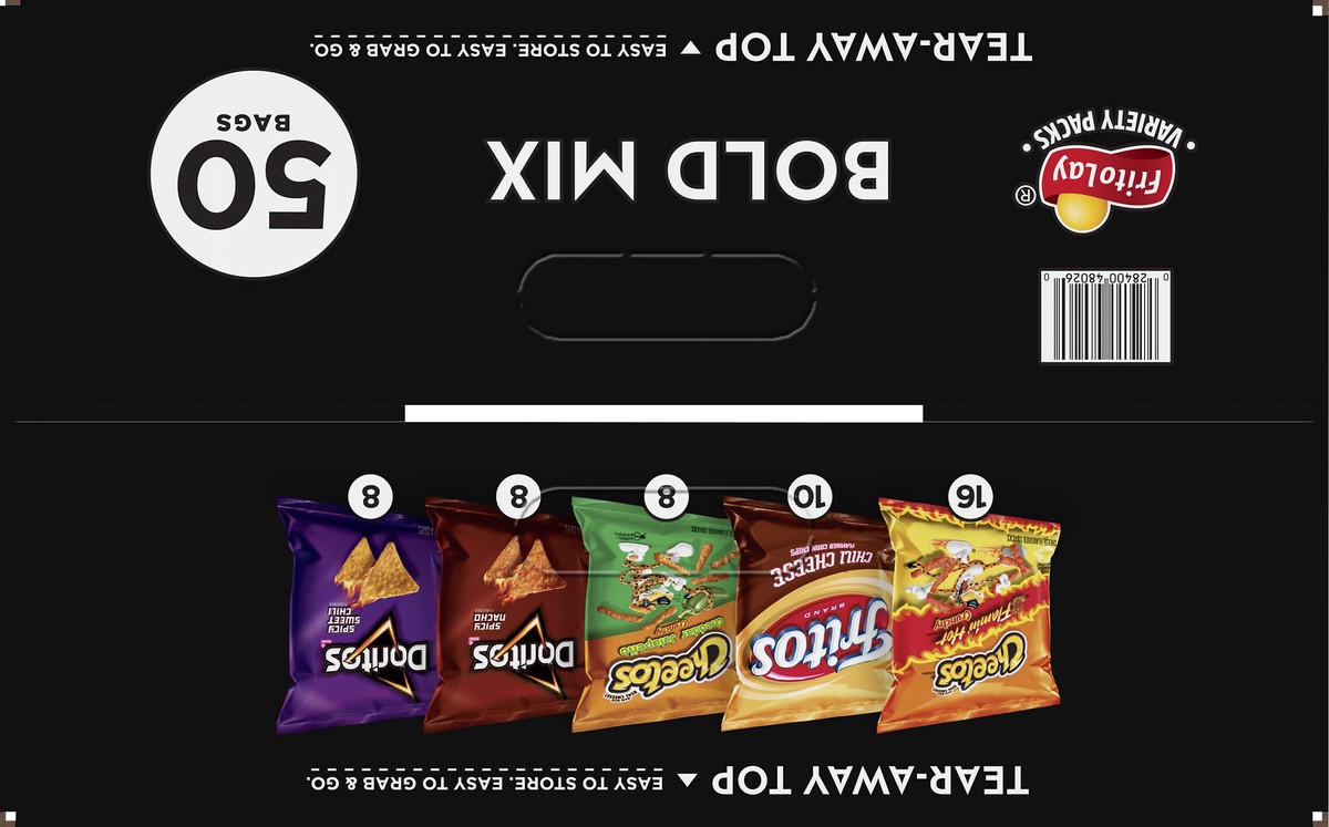 slide 4 of 12, Frito-Lay Variety Packs Bold Mix Snacks 50 ea, 50 ct